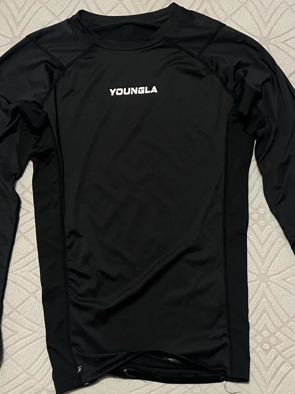 YoungLA compression Black Performance Long Sleeve Top